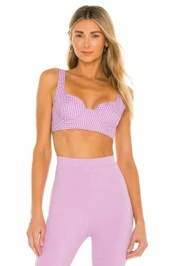 Wholesale 💯 Camila Coelho Tops Camila Coelho Demi Crop Top In Pink Lilac 🤩