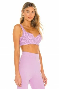 Wholesale 💯 Camila Coelho Tops Camila Coelho Demi Crop Top In Pink Lilac 🤩 -Camila Coelho Sales COEL WS115 V2