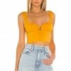Best Pirce 💯 Camila Coelho Tops Camila Coelho Daisy Top In Tangerine Orange 🧨 -Camila Coelho Sales COEL WS124 V1