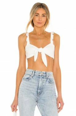 Hot Sale 👍 Camila Coelho Tops Camila Coelho Sophia Crop Top In Ivory ✨