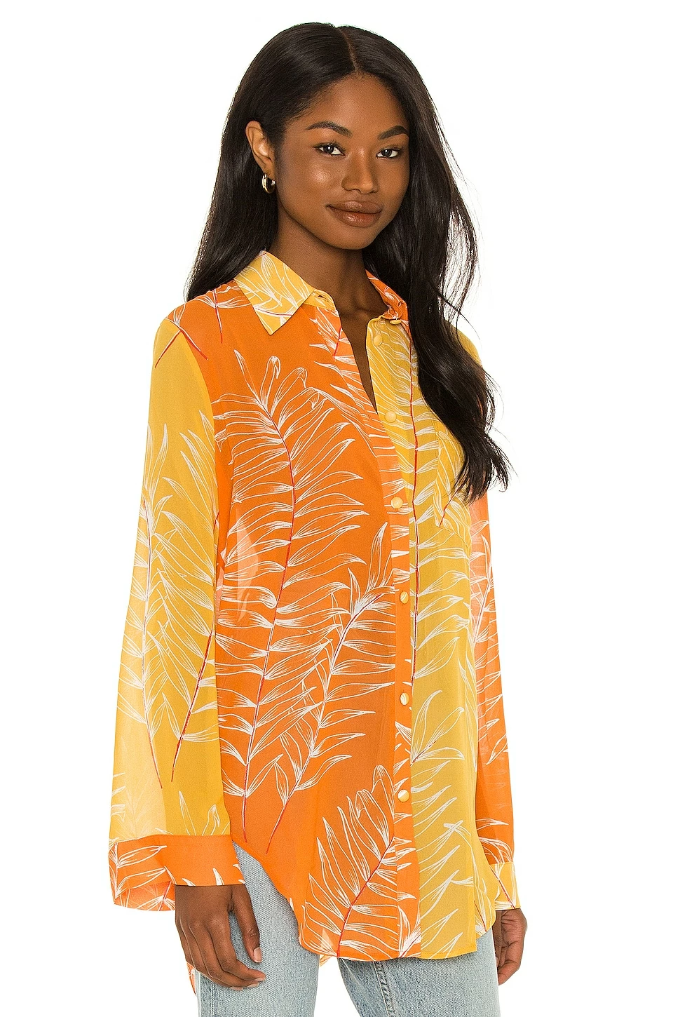 Best deal β¨ Camila Coelho π©± Swimsuits & Cover-Ups Camila Coelho Brynn π Shirt π Dress In Yellow & Orange π₯° 4 Best deal β¨ Camila Coelho π©± Swimsuits & Cover-Ups Camila Coelho Brynn π Shirt π Dress In Yellow & Orange π₯° - Image 2