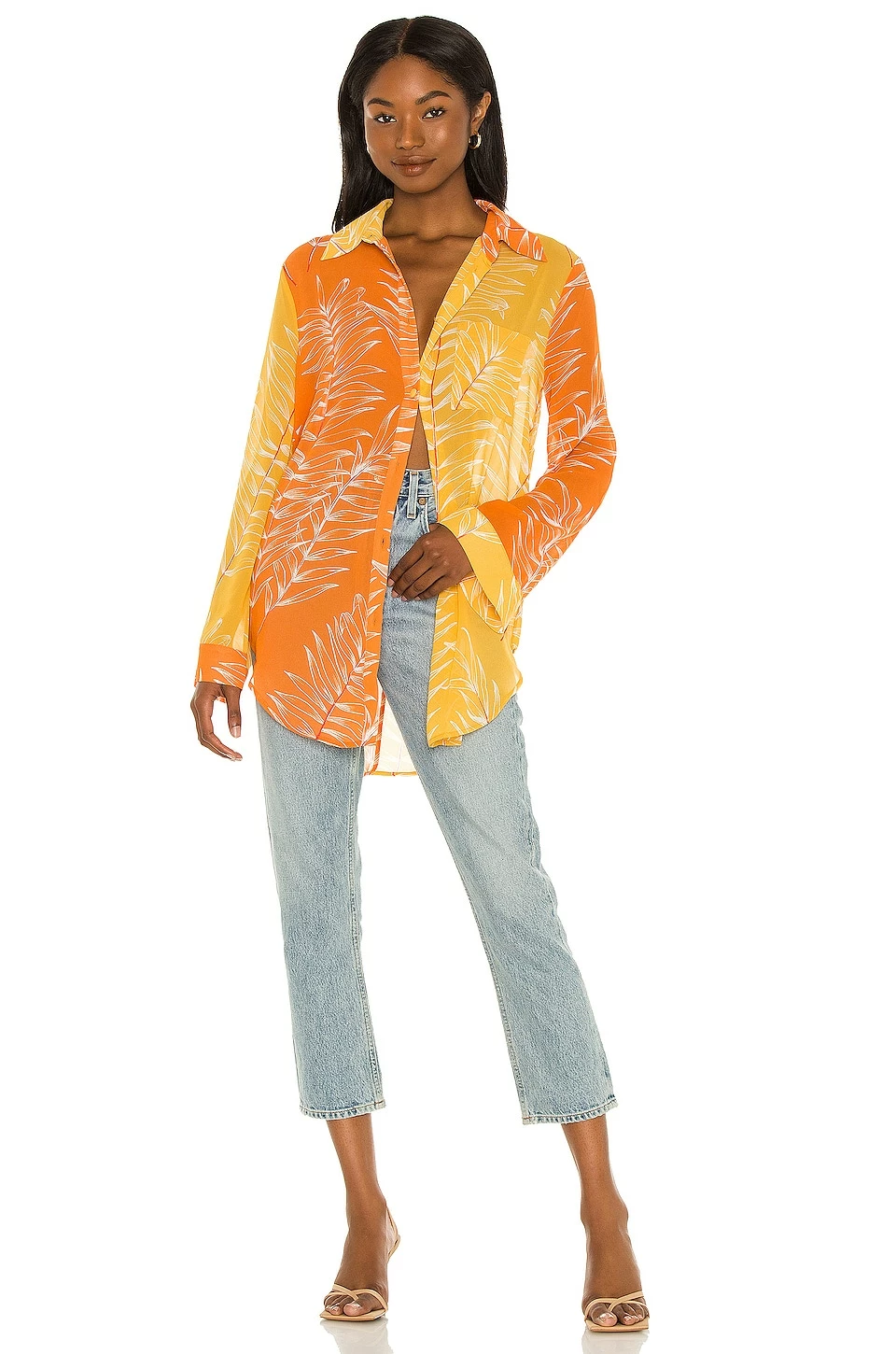 Best deal β¨ Camila Coelho π©± Swimsuits & Cover-Ups Camila Coelho Brynn π Shirt π Dress In Yellow & Orange π₯° 6 Best deal β¨ Camila Coelho π©± Swimsuits & Cover-Ups Camila Coelho Brynn π Shirt π Dress In Yellow & Orange π₯° - Image 4