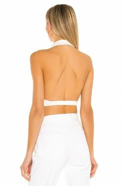 Brand new 🎁 Camila Coelho Tops Camila Coelho Briella Crop Tank In Ivory 🔔 -Camila Coelho Sales COEL WS130 V3