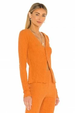 Buy 😀 Camila Coelho Tops Camila Coelho Tais Long Sleeve Top In Sunset Orange 🛒 -Camila Coelho Sales COEL WS133 V2