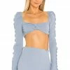 Flash Sale 😀 Camila Coelho Tops Camila Coelho Logan Crop Top In Baby Blue ✔️ 2 Flash Sale 😀 Camila Coelho Tops Camila Coelho Logan Crop Top In Baby Blue ✔️ -Camila Coelho Sales COEL WS136 V1