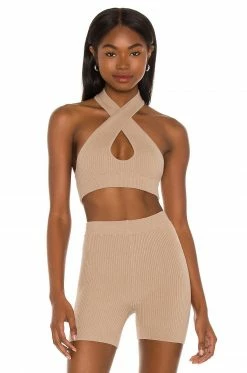 Top 10 🎁 Camila Coelho Tops Camila Coelho Alessia Top In Taupe ✔️