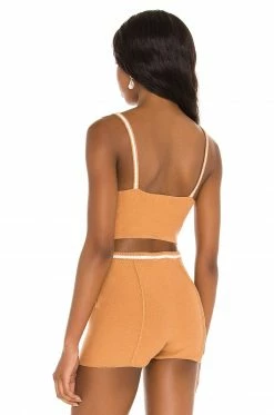 Buy 🧨 Camila Coelho Tops Camila Coelho Claudine Crochet Top In Tan & White 🥰 -Camila Coelho Sales COEL WS141 V3