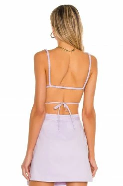 Discount 😀 Camila Coelho Tops Camila Coelho Tori Bralette In Pale Lavender 🔔 -Camila Coelho Sales COEL WS144 V3