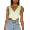 Cheapest 🤩 Camila Coelho Tops Camila Coelho Trudy Bustier In Sage Delilah ✔️ -Camila Coelho Sales COEL WS150 V1