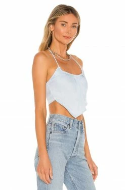Top 10 😀 Camila Coelho Tops Camila Coelho Levi Cami In Pale Blue 🧨 -Camila Coelho Sales COEL WS153 V2