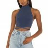 Cheap 🎉 Camila Coelho Tops Camila Coelho Adona Top In Stormy Blue ❤️ -Camila Coelho Sales COEL WS163 V1