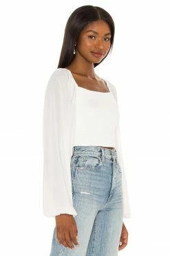 Best Sale 🔥 Camila Coelho Tops Camila Coelho Poesia Top In White ✨ -Camila Coelho Sales COEL WS164 V2