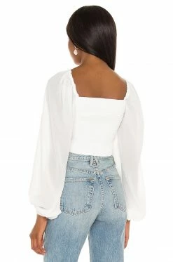 Best Sale 🔥 Camila Coelho Tops Camila Coelho Poesia Top In White ✨ -Camila Coelho Sales COEL WS164 V3