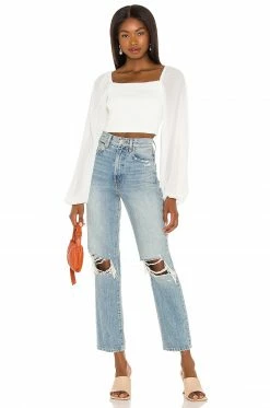 Best Sale 🔥 Camila Coelho Tops Camila Coelho Poesia Top In White ✨ -Camila Coelho Sales COEL WS164 V4