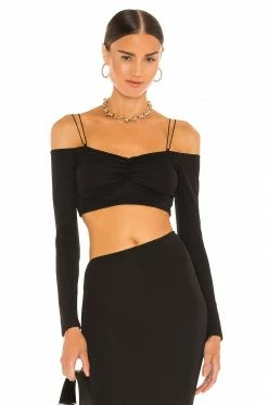 Outlet 👍 Camila Coelho Tops Camila Coelho Kalysta Top In Black 🌟