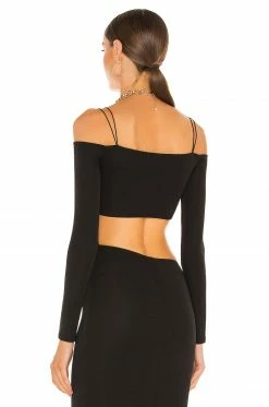 Outlet 👍 Camila Coelho Tops Camila Coelho Kalysta Top In Black 🌟 -Camila Coelho Sales COEL WS167 V3