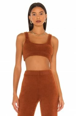 Top 10 ⭐ Camila Coelho Tops Camila Coelho Alondra Crop In Chocolate 🌟