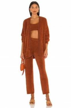 Top 10 ⭐ Camila Coelho Tops Camila Coelho Alondra Crop In Chocolate 🌟 -Camila Coelho Sales COEL WS170 V4