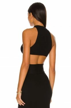 Best Sale ✨ Camila Coelho Tops Camila Coelho Macadamia Crossover Top In Black ✨ -Camila Coelho Sales COEL WS172 V3