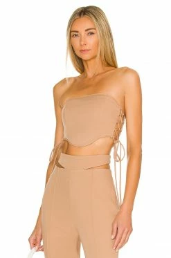 Hot Sale ✔️ Camila Coelho Tops Camila Coelho Kyla Bustier In Taupe ✔️