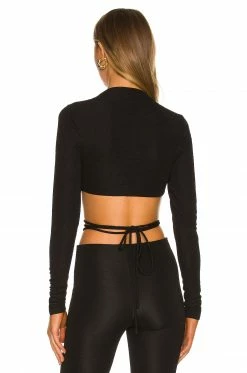 Coupon ⭐ Camila Coelho Tops Camila Coelho Raquelle Crop Top In Black 🥰 -Camila Coelho Sales COEL WS186 V3