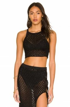 Discount 🔔 Camila Coelho 🩱 Swimsuits & Cover-Ups Camila Coelho Offshore Crop In Black ✨