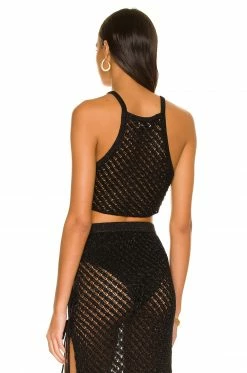 Discount 🔔 Camila Coelho 🩱 Swimsuits & Cover-Ups Camila Coelho Offshore Crop In Black ✨ -Camila Coelho Sales COEL WS189 V3