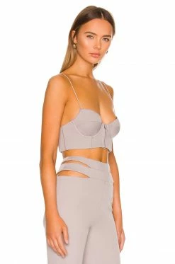 Best reviews of 👏 Camila Coelho Tops Camila Coelho Clara Bustier In Grey 🔔 -Camila Coelho Sales COEL WS190 V2