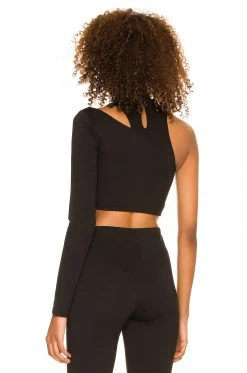 Top 10 🌟 Camila Coelho Tops Camila Coelho Tammy Crop Top In Black ⌛ -Camila Coelho Sales COEL WS200 V3