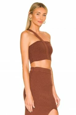 Best Pirce 😉 Camila Coelho Tops Camila Coelho Ellis Top In Nutmeg 😀 -Camila Coelho Sales COEL WS204 V2