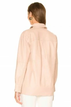Cheapest ๐ Camila Coelho Tops Camila Coelho Louie Leather Button Down In Nude ๐งจ 10 Cheapest ๐ Camila Coelho Tops Camila Coelho Louie Leather Button Down In Nude ๐งจ -Camila Coelho Sales COEL WS211 V4