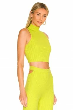 Wholesale 💯 Camila Coelho Tops Camila Coelho Coyote Top In Lime ⌛ -Camila Coelho Sales COEL WS214 V2