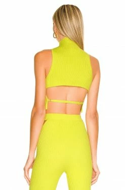 Wholesale 💯 Camila Coelho Tops Camila Coelho Coyote Top In Lime ⌛ -Camila Coelho Sales COEL WS214 V3