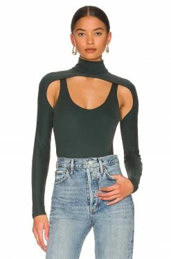 Discount ✔️ Camila Coelho Tops Camila Coelho Mabel Bodysuit In Emerald Green 👏