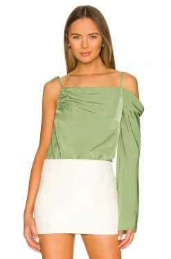 Top 10 😀 Camila Coelho Tops Camila Coelho Kimley Bodysuit In Jade Green 🔔