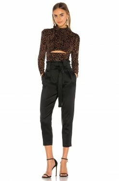 Buy 👏 Camila Coelho Tops Camila Coelho Kristi Top In Brown Leopard 🛒 -Camila Coelho Sales COEL WS40 V4