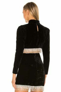 Flash Sale 👍 Camila Coelho Tops Camila Coelho Aliah Cropped Top In Black ⭐ -Camila Coelho Sales COEL WS47 V3