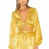 Best deal 🎉 Camila Coelho Tops Camila Coelho Sonia Top In Golden Yellow 🎁
