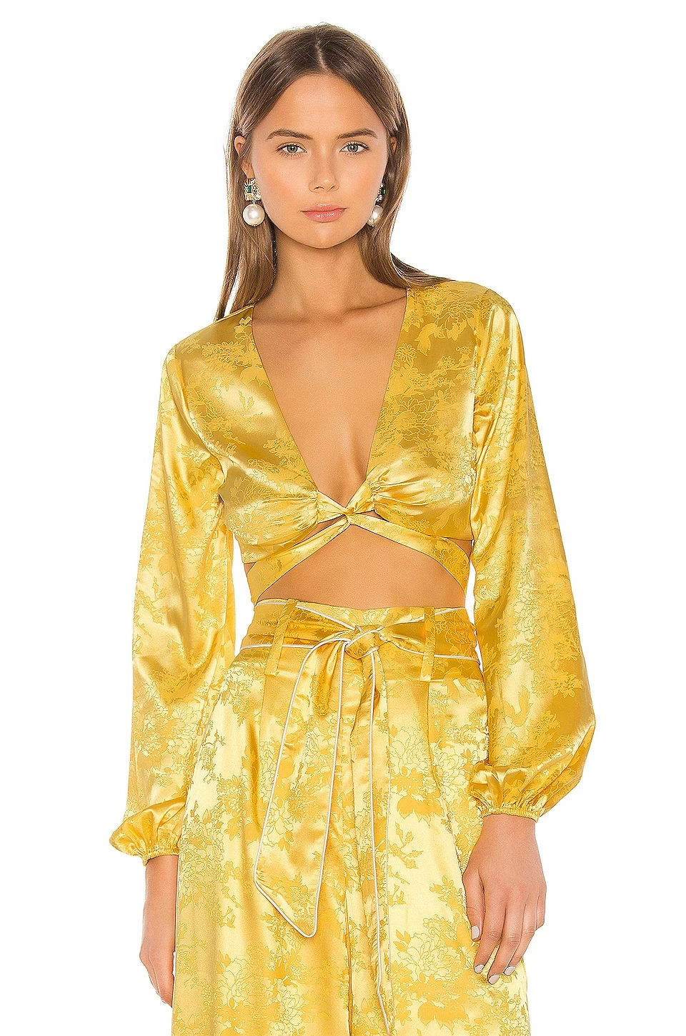 Best deal 🎉 Camila Coelho Tops Camila Coelho Sonia Top In Golden Yellow 🎁 3 Best deal 🎉 Camila Coelho Tops Camila Coelho Sonia Top In Golden Yellow 🎁