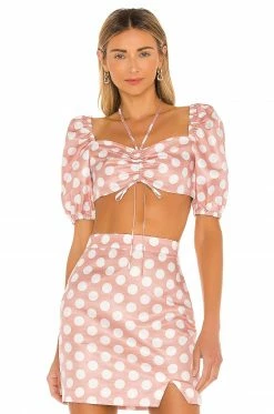 Buy 🔥 Camila Coelho Tops Camila Coelho Josefina Top In Pink Dot 💯