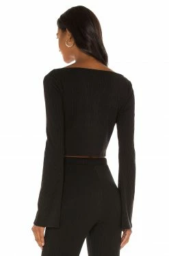 Coupon 👏 Camila Coelho Tops Camila Coelho Courtney Top In Black 🛒 -Camila Coelho Sales COEL WS93 V3