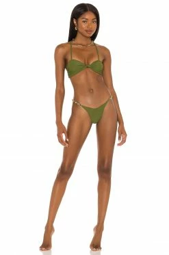 Coupon 🤩 Camila Coelho 🩱 Swimsuits & Cover-Ups Camila Coelho Kaylane Bottom In Dark Sage 🌟 -Camila Coelho Sales COEL WX101 V4