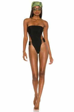 Top 10 ❤️ Camila Coelho 🩱 Swimsuits & Cover-Ups Camila Coelho Laura One Piece In Black ✨ -Camila Coelho Sales COEL WX106 V4