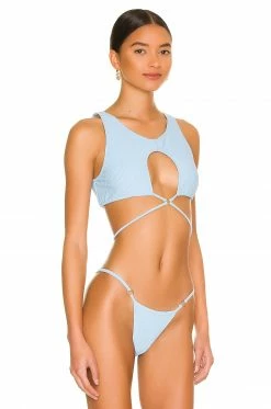 Wholesale ⭐ Camila Coelho 🩱 Swimsuits & Cover-Ups Camila Coelho Catalena Top In Sky Blue 🛒 -Camila Coelho Sales COEL WX131 V2