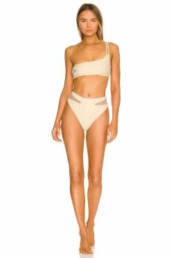 Deals ✨ Camila Coelho 🩱 Swimsuits & Cover-Ups Camila Coelho Caprice Top In Light Beige 👏 -Camila Coelho Sales COEL WX134 V4