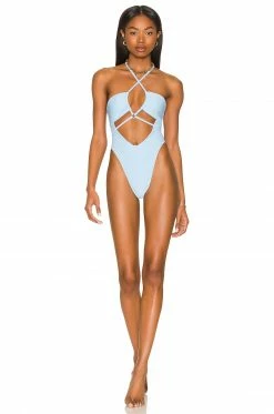 Best deal ✨ Camila Coelho 🩱 Swimsuits & Cover-Ups Camila Coelho Catalena One Piece In Sky Blue 🎉 -Camila Coelho Sales COEL WX137 V2