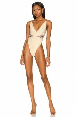 Best Pirce 🧨 Camila Coelho 🩱 Swimsuits & Cover-Ups Camila Coelho Caprice One Piece In Light Beige ⭐