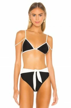 New 🔔 Camila Coelho 🩱 Swimsuits & Cover-Ups Camila Coelho Beso Top In Black & White 😉