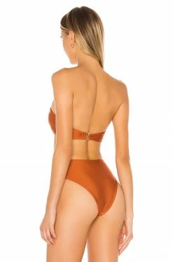 Wholesale 👍 Camila Coelho 🩱 Swimsuits & Cover-Ups Camila Coelho Paradise Top In Bronze Glow 😉 -Camila Coelho Sales COEL WX19 V3