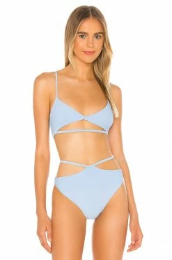 Flash Sale 🤩 Camila Coelho 🩱 Swimsuits & Cover-Ups Camila Coelho Marina Top In Aqua 😀